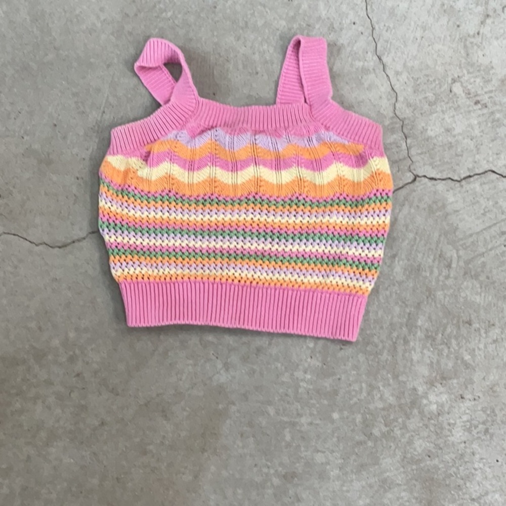 Colorful Knit Kids Tank Top